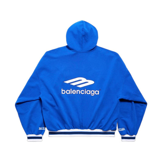 발렌시아가 3B 풋볼 폴로 후드 로얄 블루 화이트