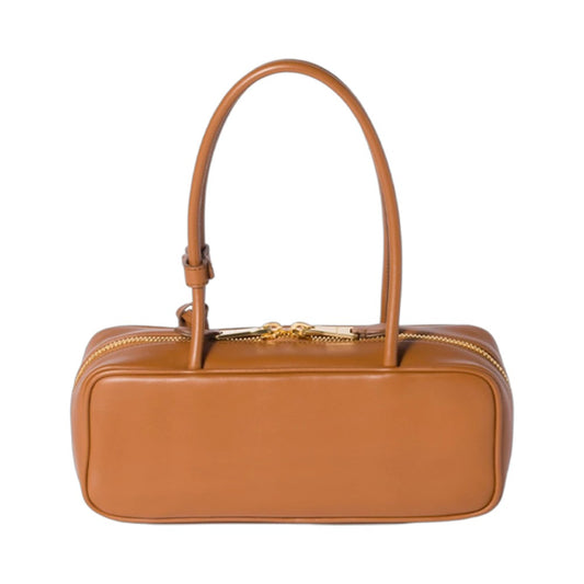 미우미우 가죽 보 백 코냑 스몰