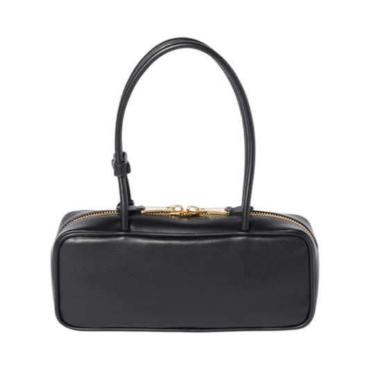 미우미우 가죽 보 백 블랙 스몰