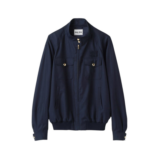 미우미우 바타비아 블루종 자켓 네이비 ⚡국내배송📦