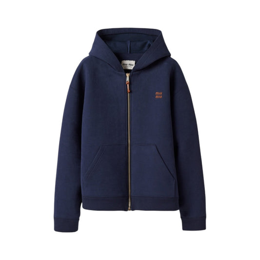 미우미우 저지 후드 자켓 블루 ⚡국내배송📦