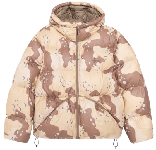 스투시 카모 립스탑 다운 파카 카키