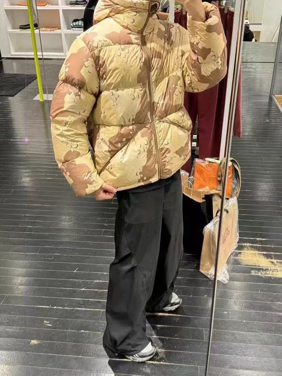 스투시 카모 립스탑 다운 파카 카키