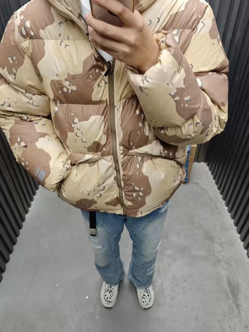 스투시 카모 립스탑 다운 파카 카키