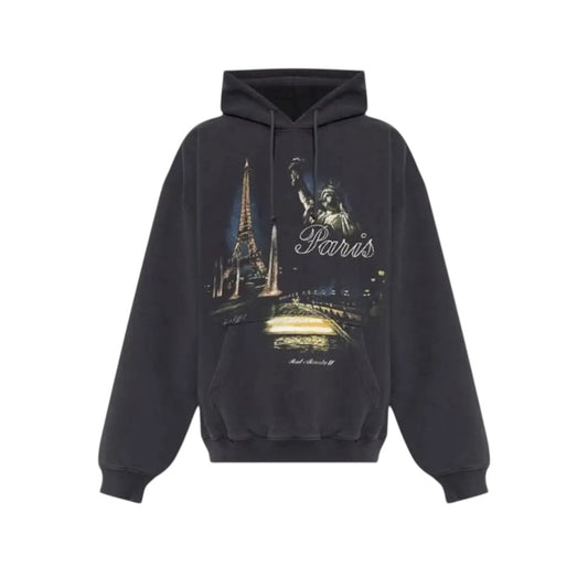 베트멍 그래픽 프린트 드로스트링 후디